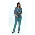PANTALON CREPE VERDE PINO MUJER BOGUAR
