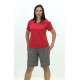 CAMISETA BASICA PICO MUJER +COLORES