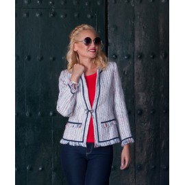 CHAQUETA TWEED MUJER CHEMA BLANCO