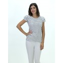 CAMISETA LUNARES MANGA VOLANTES MUJER BOGUAR