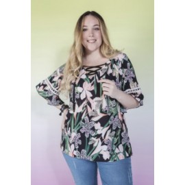 BLUSON ESTAMPADO MUJER SPG-JENUAN TALLAS GRANDES