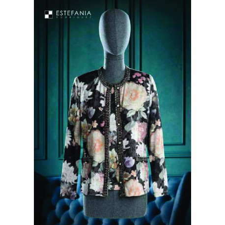 Twin set de mujer Estefania Rodriguez con detalles pedrería