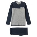 Pijama de algodón con estampado delantero hombre +colores