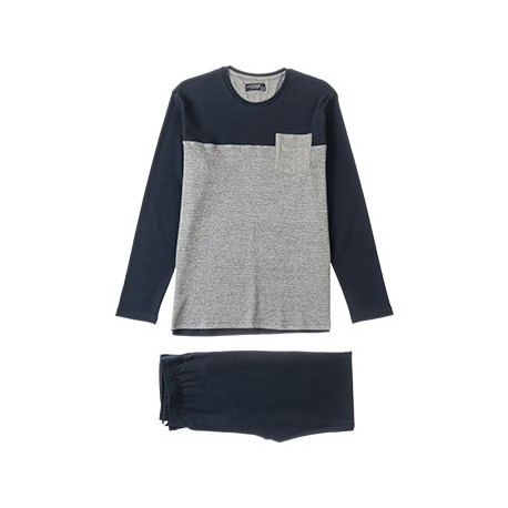 Pijama de algodón con estampado delantero hombre +colores