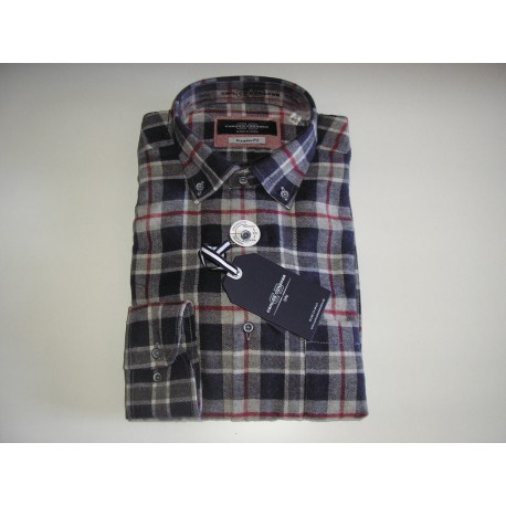 CAMISA DE HOMBRE EN FRANELA DE CUADROS