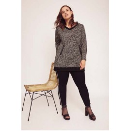 JERSEY CREMALLERAS PRINT ANIMAL SPG TALLAS GRANDES