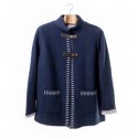 CHAQUETA PUNTO AZUL MARINO  ELVET MUJER