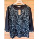 CAMISETA DE PUNTO AZUL MARINO RAYAS MUJER LILI DUDU
