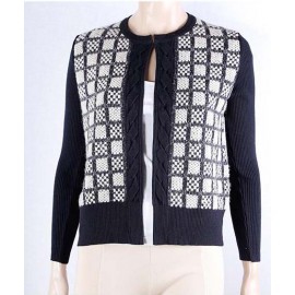 CHAQUETA CUADROS NEGRA MUJER TACHY ZUCCA