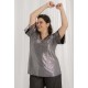 BLUSA PLATA ROCK PLATEADA MUJER SPG-JENUAN TALLAS ESPECIALES