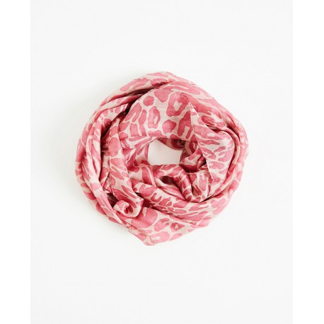 PAÑUELO SEDA ESTAMPADO ROSA MUJER SURKANA