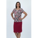 CAMISETA ESTAMPADA DE VOLANTES MUJER BOGUAR