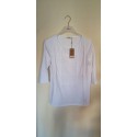 CAMISETA BLANCA LISA CON BORDADOS  LILI DUDU 