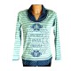 Camiseta azul de mujer Lili Dudu con efecto dos piezas