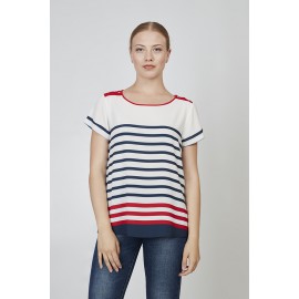 CAMISETA RAYAS MUJER GALMALLA