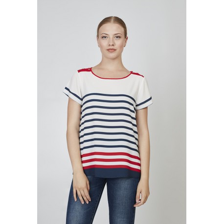 CAMISETA RAYAS MUJER GALMALLA