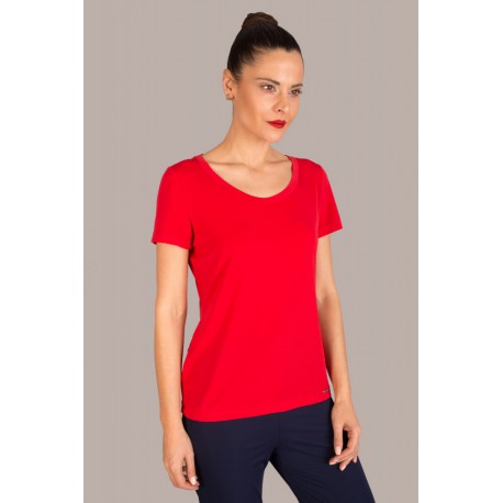 CAMISETA BASICA LISA CHEMA BLANCO MUJER +COLORES
