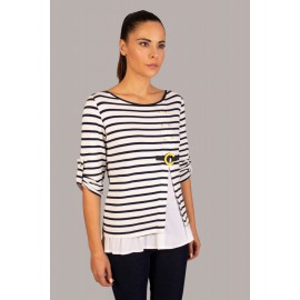 CAMISETA MARINERA MUJER CHEMA BLANCO