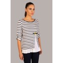 CAMISETA MARINERA MUJER CHEMA BLANCO