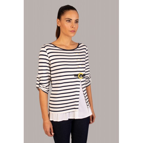 CAMISETA MARINERA MUJER CHEMA BLANCO