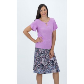 FALDA ESTAMPADA FLORES MUJER BOGUAR