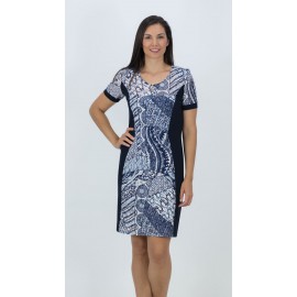 Vestido fantasia azul marino boguar mujer