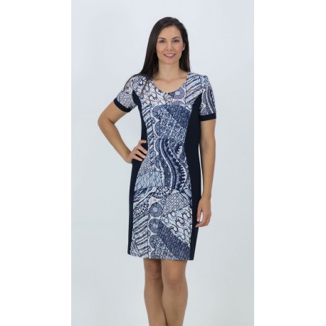 Vestido fantasia azul marino boguar mujer