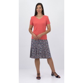FALDA ESTAMPADA FLORES MUJER BOGUAR