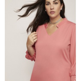 BLUSA LISA PERLAS MUJER SPG-JENUAN TALLAS GRANDES