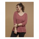 CAMISETA PERLAS ROSA MUJER SPG-JENUAN TALLAS GRANDES