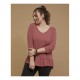CAMISETA PERLAS ROSA MUJER SPG-JENUAN TALLAS GRANDES