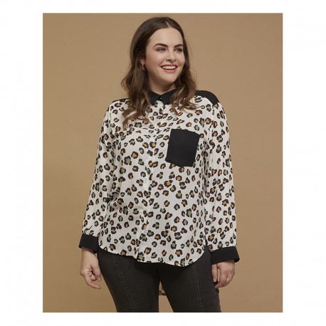 BLUSA ANIMAL COMBI MUJER SPG-JENUAN TALLAS GRANDES