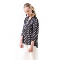 BLUSA TOPOS NEGRA DE ELVET