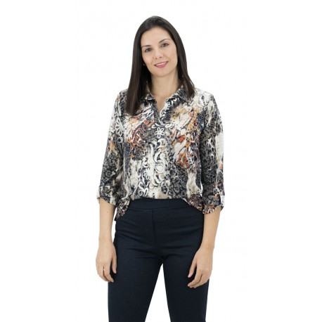 BLUSON ESTAMPADO CAMISERO MUJER BOGUAR