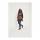 BLUSA TAPETA CONTRASTE FLOR MUJER TALLAS GRANDES SPG-JENUAN