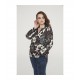 BLUSA CUELLO FLOR PERFILADA MUJER TALLAS GRANDES SPG-JENUAN