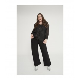 BLUSA TAPETA CONTRASTE FLOR MUJER TALLAS GRANDES SPG-JENUAN