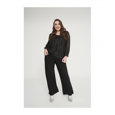 BLUSA GASA JACQUARD BRILLO MUJER TALLAS GRANDES SPG-JENUAN