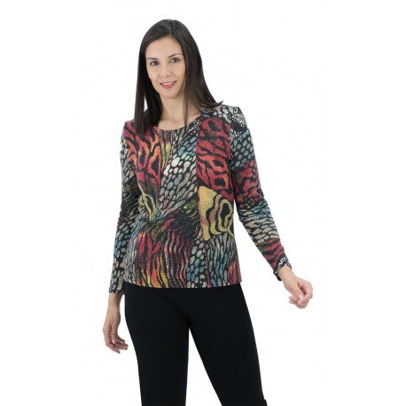 JERSEY LANOSO ESTAMPADO MUJER BOGUAR