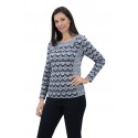 CAMISETA JAQUARD COMBINADA MUJER BOGUAR +COLORES