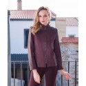 Cazadora de mujer de antelina con detalles de polipiel, de Chema Blanco. +colores