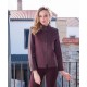 Cazadora de mujer de antelina con detalles de polipiel, de Chema Blanco. +colores