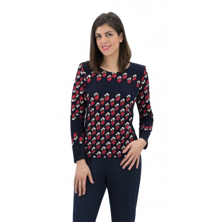 CAMISETA PIQUE MUJER ESTAMPADA BOGUAR