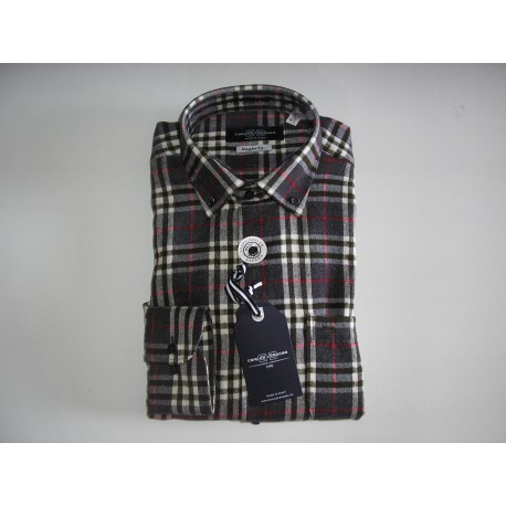 CAMISA DE HOMBRE EN FRANELA DE CUADROS