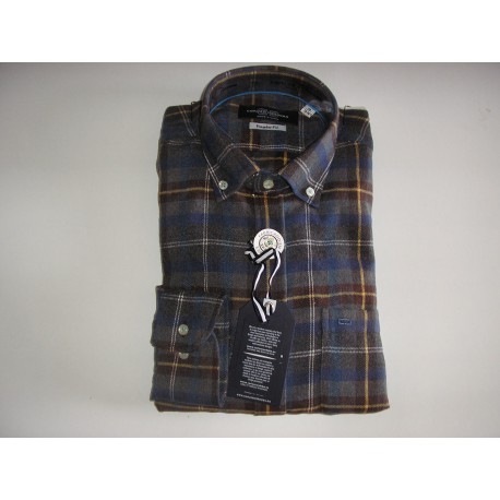 CAMISA DE HOMBRE EN FRANELA DE CUADROS