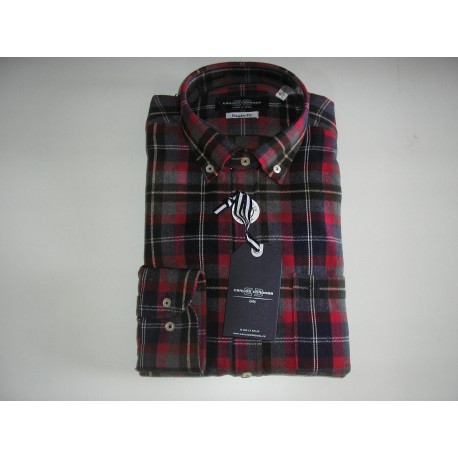 CAMISA DE HOMBRE EN FRANELA DE CUADROS