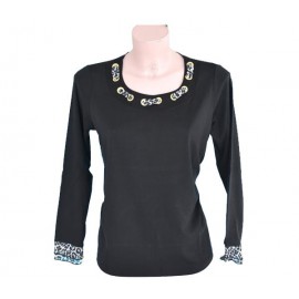 CAMISETA NEGRA MUJER LILI DUDU