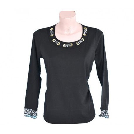 CAMISETA NEGRA MUJER LILI DUDU