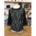 CAMISETA DE PUNTO NEGRA MUJER LILI DUDU