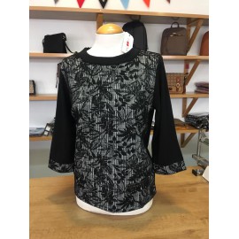 CAMISETA DE PUNTO NEGRA MUJER LILI DUDU